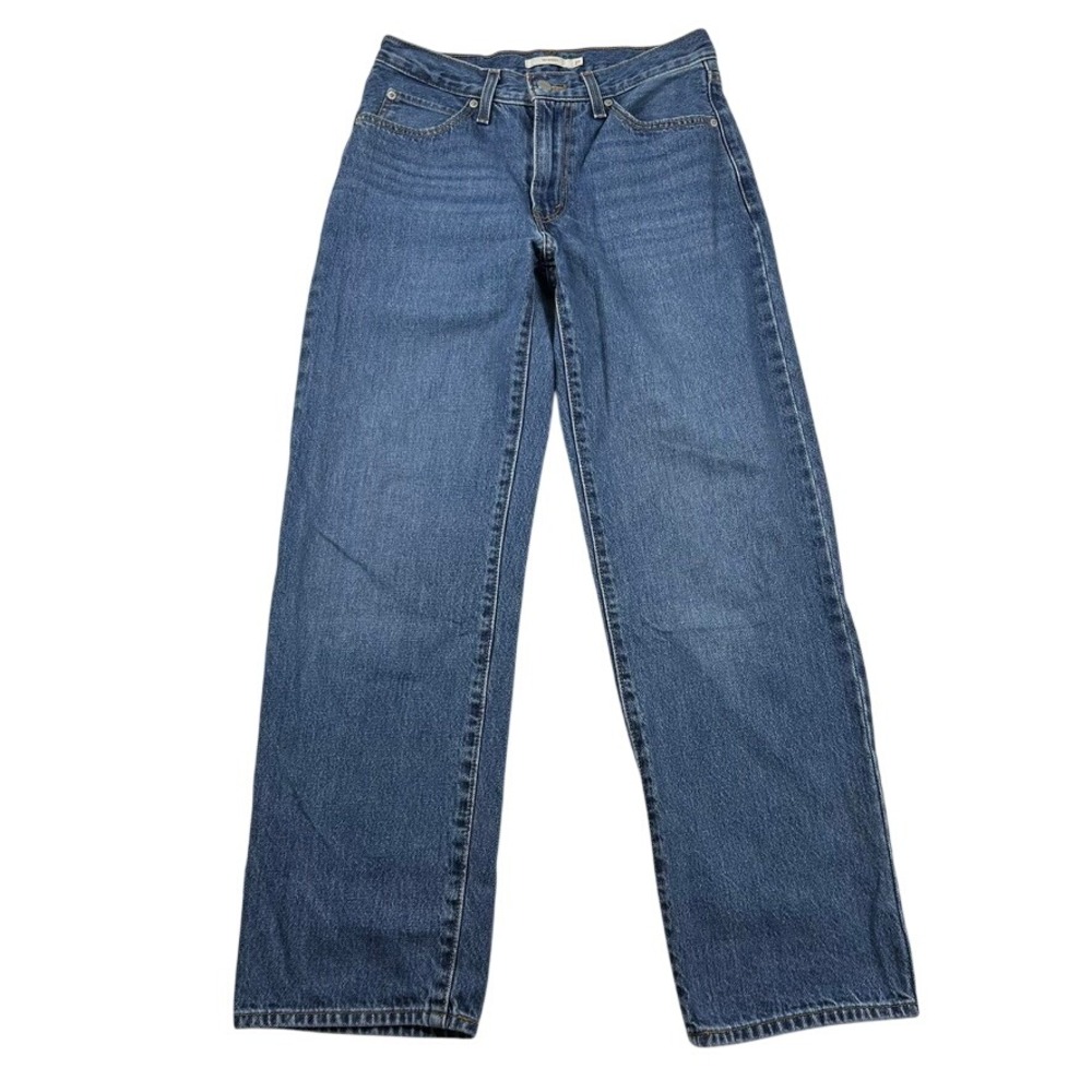 Levis 94 Baggy Jeans Womens 27 Medium Wash Blue High Rise Wide Leg Denim Skater